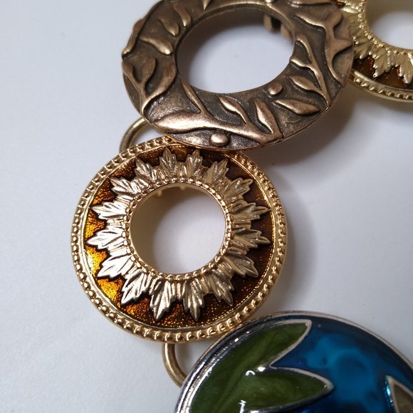 Colorful Chico's Metal Decorative Fashion Belt 42 Inches - Picture 8 of 15